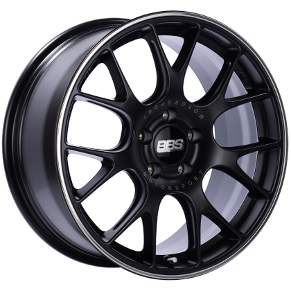 BBS CH-R 18x8.5 5x112 ET38 Satin Black Polished Rim Wheel - 82mm PFS/Clip Required CH146BPO