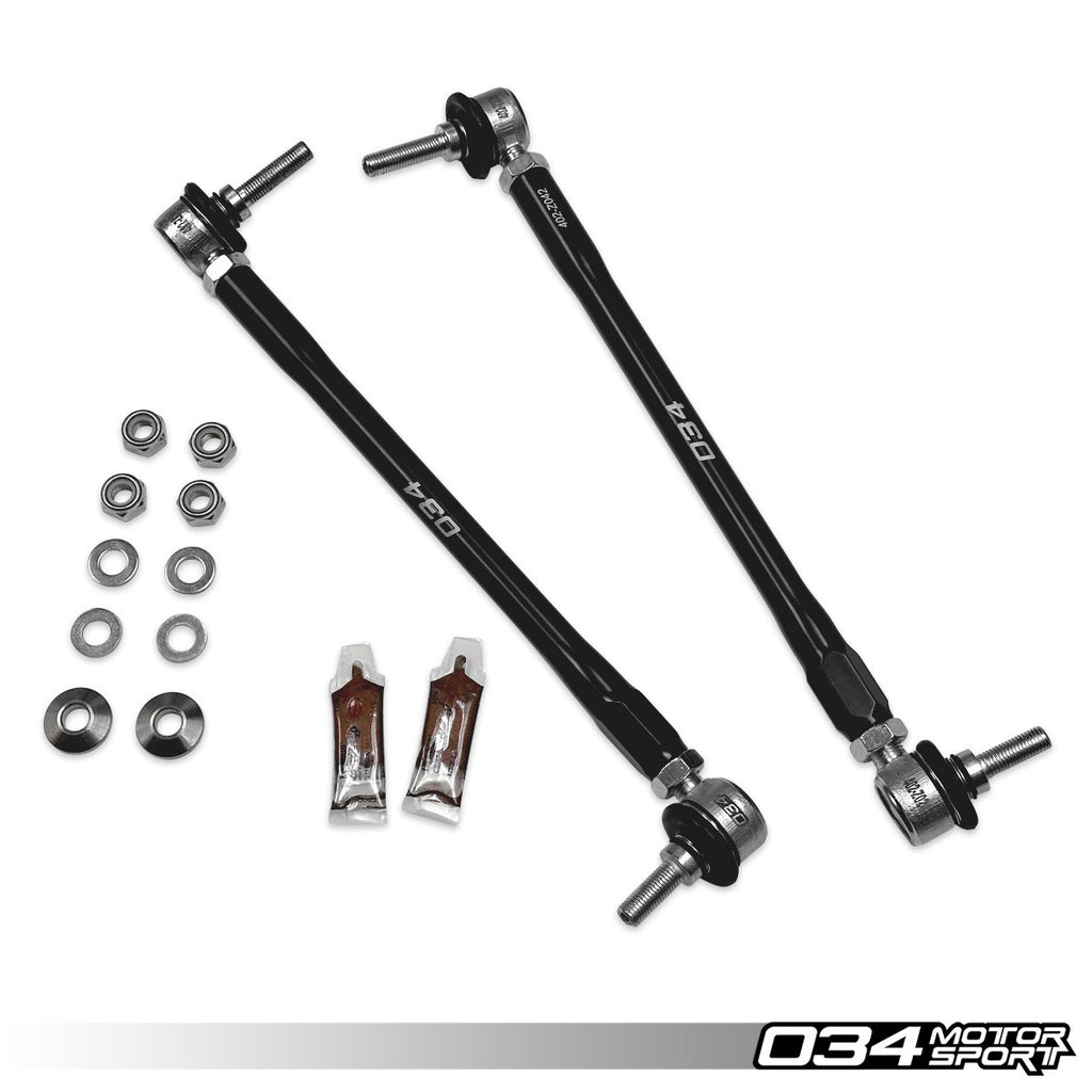 034Motorsport Dynamic+ Billet Adjustable Front Sway Bar End Links, E8X & E9X BMW M