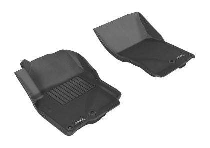 3D MAXpider 2005-2019 Nissan Frontier Crew Cab Kagu 1st & 2nd Row Floormats - Black