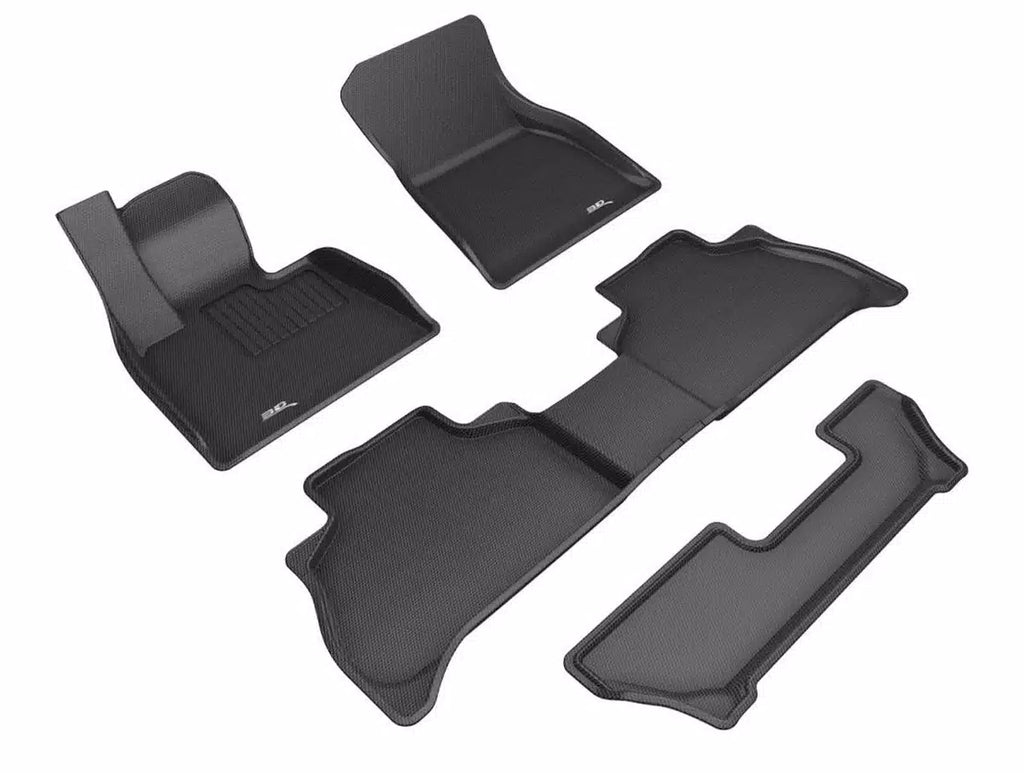 3D MAXpider 19-23 BMW X5 (G05)  7-Passenger Kagu Floormat Complete Set - Black