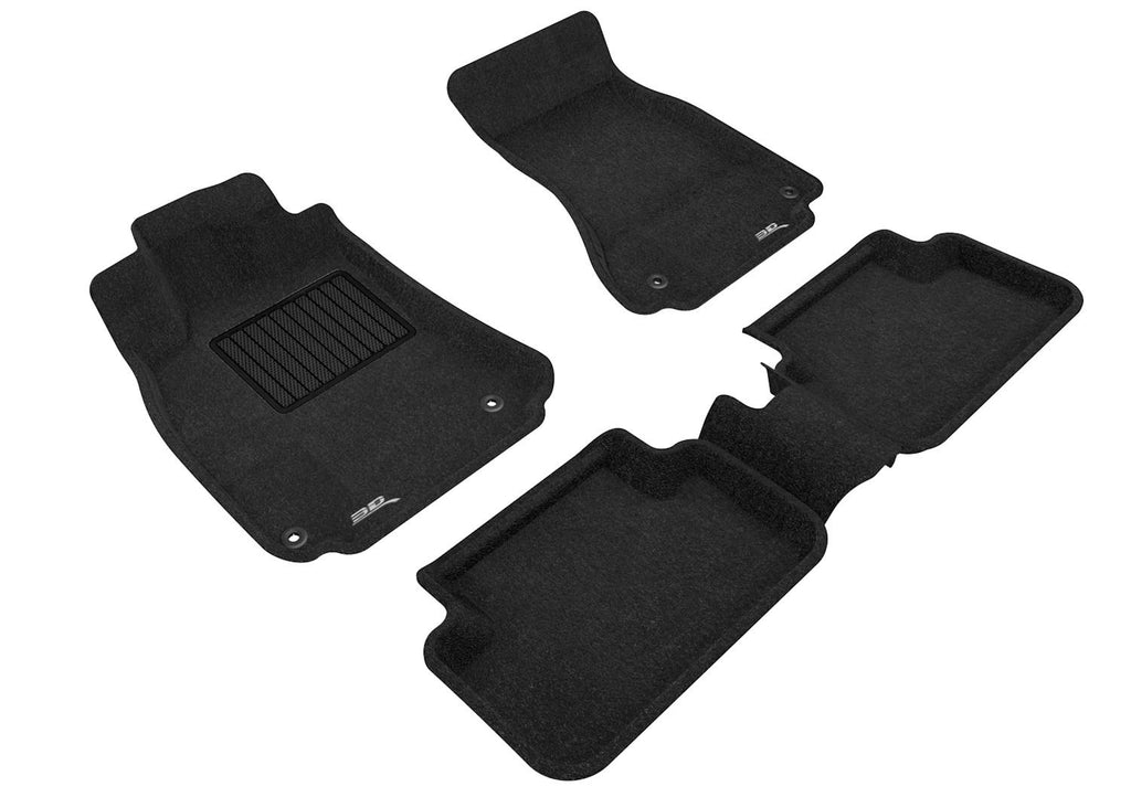3D MAXpider 09-16 Audi A4/S4 (B8) Elegant Black Front & Rear Floor Mats
