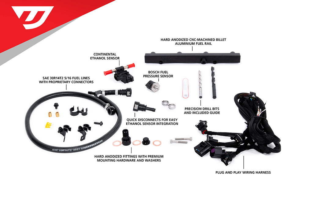 Unitronic MPI Fuel Rail Upgrade Kit for MQB EA888.3 w/o Injectors