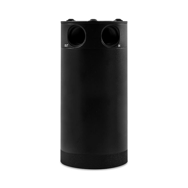 Mishimoto Baffled Oil Catch Can, Black, 2-Port, XL Compact
