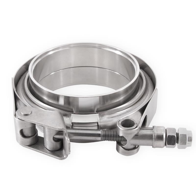 Mishimoto V-Band Clamp, Stainless-Steel, w/Flanges, 3in (76.2mm)