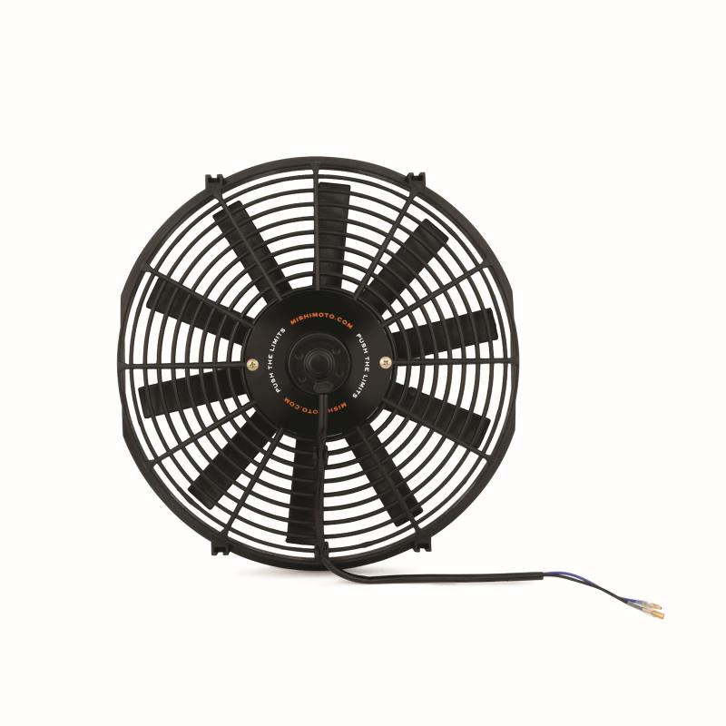 Mishimoto Electric Fan, Slim, Straight Blade, Black, 14 in