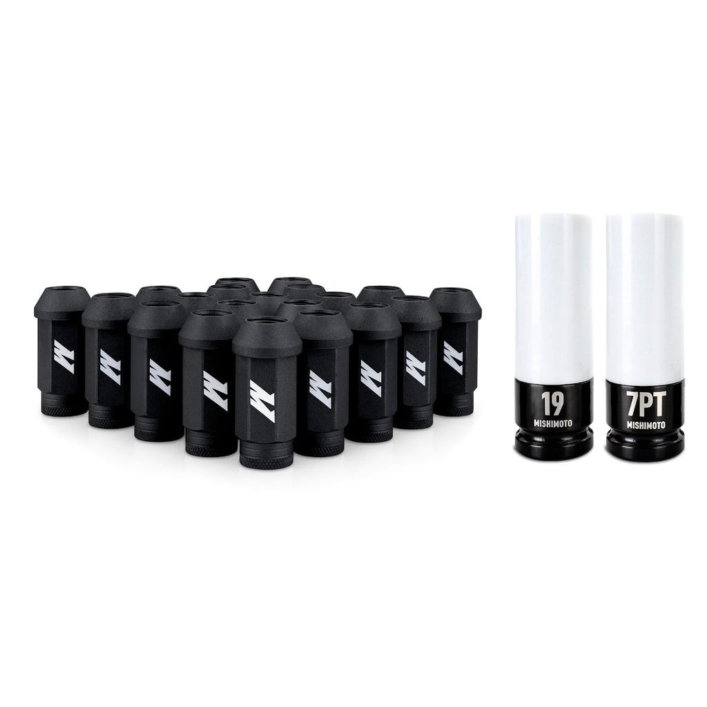 Mishimoto Steel Locking Lug Nuts M14x1.5, Black, 20pc Set