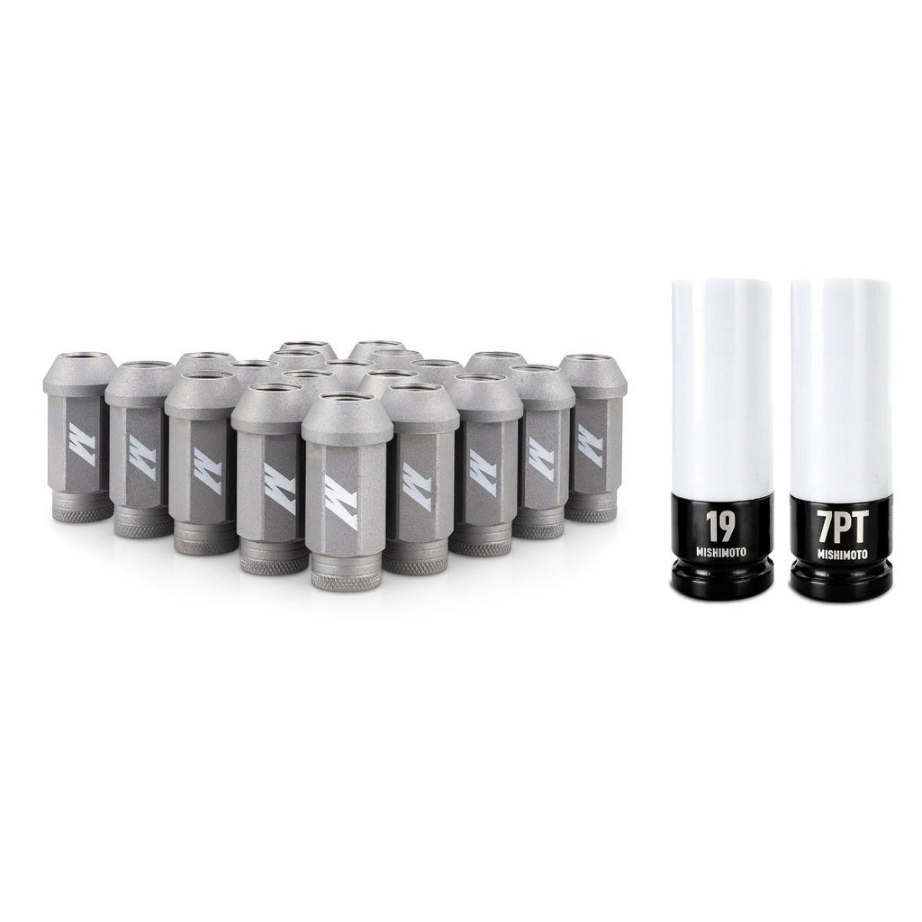 Mishimoto Steel Locking Lug Nuts M14x1.5, Silver 20pc Set