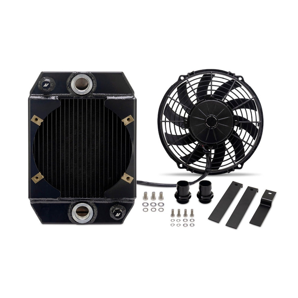 Mishimoto Universal 9in Drag Race Performance Aluminum Radiator, Black