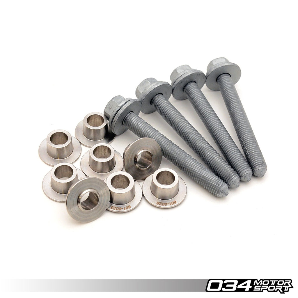 034Motorsport MQB Front Subframe Locking Collar Upgrade Kit, 8V/8V.5/8S Audi A3/S3/RS3 & TT/TTS/TTRS, Stainless Steel