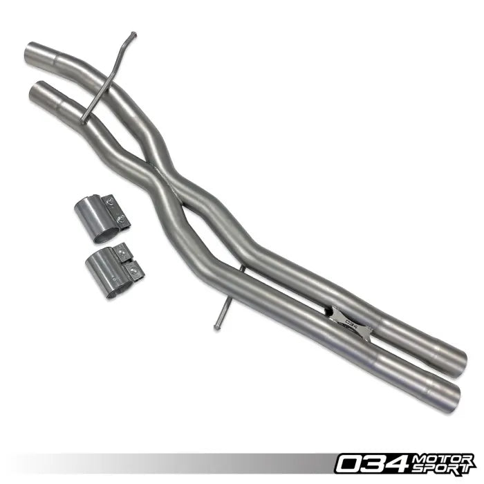 034Motorsport Resonator Delete & X-Pipe Kit - Audi B9/9.5 S4 (3.0T)