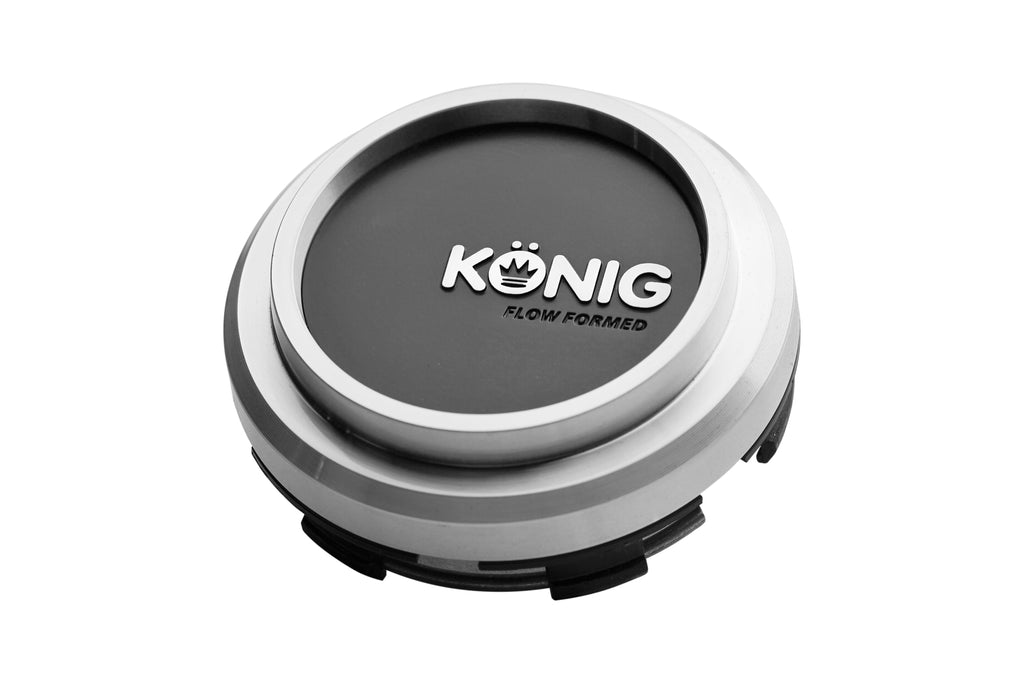 Konig Capffpit - Flow Formed Center Cap Silver W/ Black Face