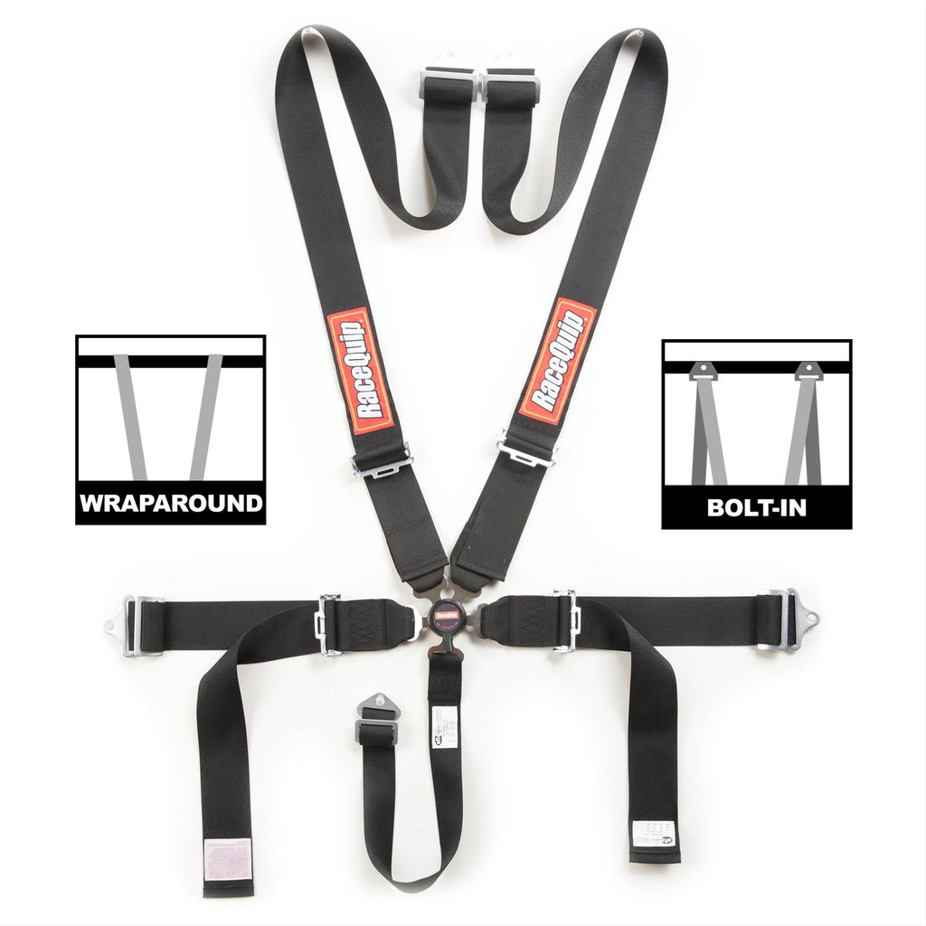 RaceQuip Black SFI Camlock 5pt PD Lap Seat Belt