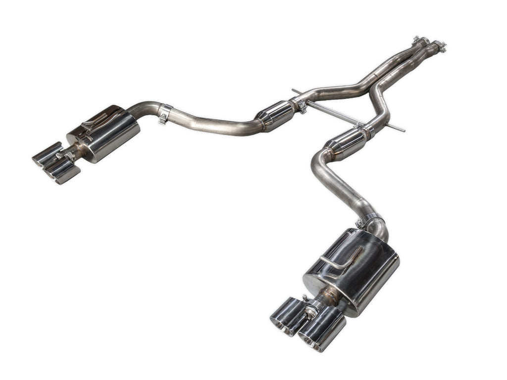 AWE Touring Edition Exhaust System - Porsche 970 Panamera S/4S - Chrome Silver Tips - Eurosport Performance