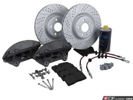 ECS Tuning Front Big Brake Kit - Stage 2 - Dimpled & Slotted Rotors (345x30)