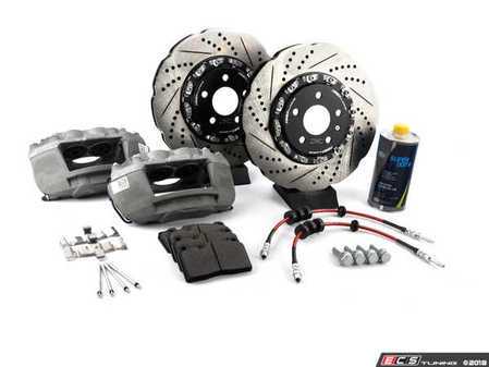 ECS Tuning Front Big Brake Kit - Stage 2 - 2-Piece Tru-Float Scalloped Rotors (345x30)