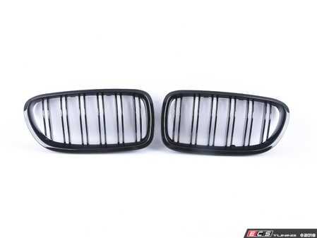 ECS Tuning Dual Slats Kidney Grille Set - Gloss Black - Eurosport Performance