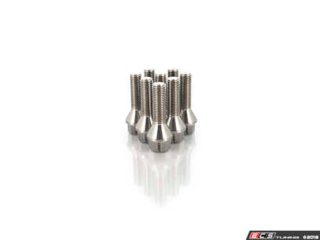 ECS Tuning Titanium Conical Seat Wheel Bolt - 12x1.5x35mm - Set Of 8 - Eurosport Performance