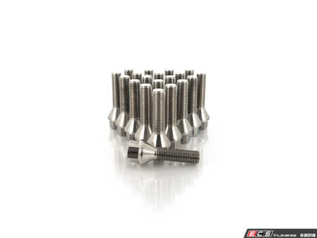 ECS Tuning Titanium Conical Seat Wheel Bolt - 14x1.25x40mm - Set Of 20 - Eurosport Performance