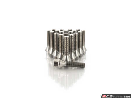 ECS Tuning Titanium Conical Seat Wheel Bolt - 12x1.5x45mm - Set Of 20 - Eurosport Performance