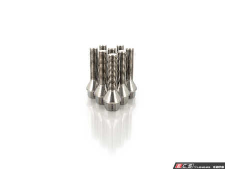 ECS Tuning Titanium Conical Seat Wheel Bolt - 12x1.5x45mm - Set Of 8 - Eurosport Performance