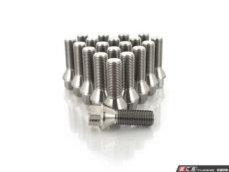 ECS Tuning Titanium Conical Seat Wheel Bolt - 14x1.5x35mm - Set Of 20