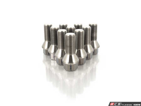 ECS Tuning Titanium Conical Seat Wheel Bolt - 14x1.5x27mm - Set Of 10