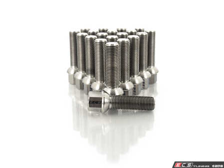 ECS Tuning Titanium Ball Seat Wheel Bolt - 14x1.5x45mm - Set Of 20 - Eurosport Performance