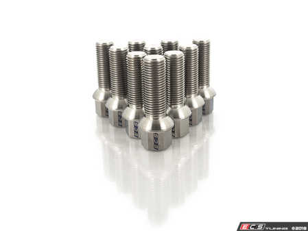 ECS Tuning Titanium Ball Seat Wheel Bolt - 14x1.5x35mm - Set Of 10