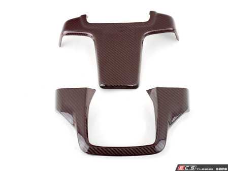 ECS Tuning Audi 3.0T Carbon Fiber Engine Cover Kit - Red - Eurosport Performance