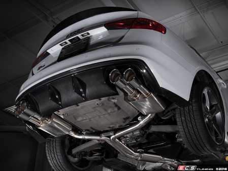 ECS Tuning Audi B8/8.5 S4 Valved Cat-Back Exhaust - Resonated With 4" Chrome Swivel Tips - Eurosport Performance