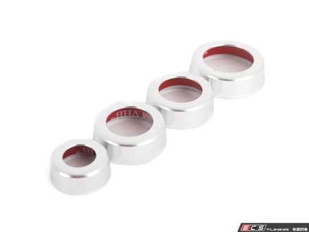ECS Tuning Audi B8 Billet Aluminum Control Ring Kit - SMOOTH - Clear Anodized - Eurosport Performance