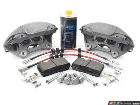 ECS Tuning Front Big Brake Kit - Stage 2 - Cross Drilled & Slotted Rotors (345x30)