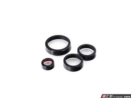 ECS Tuning Audi B9 Billet Aluminum Control Ring Kit - SMOOTH - Black Anodized Small MMI - Eurosport Performance