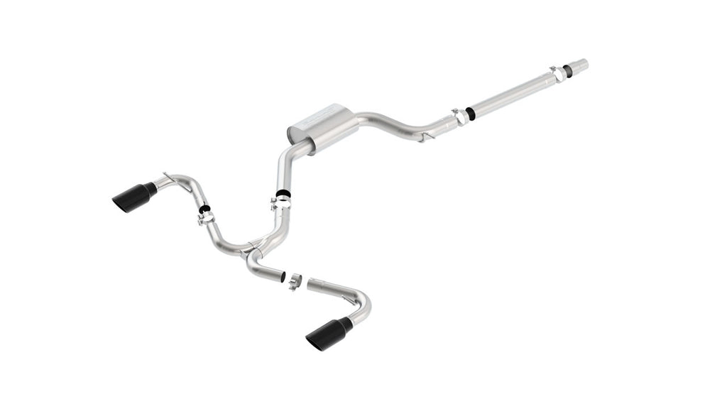 Borla S-Type 3" Cat-Back Exhaust System (Black Tips) - VW Golf GTI MK7 (2015-17) - Eurosport Performance