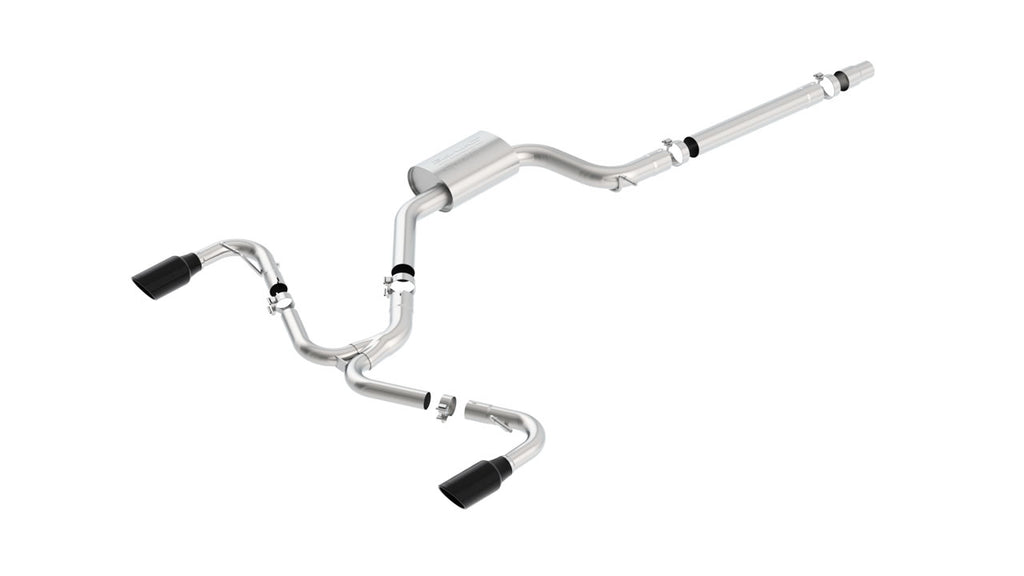 Borla S-Type Cat-Back Exhaust System (Black Tips) - VW Golf GTI (2018-21) - Eurosport Performance