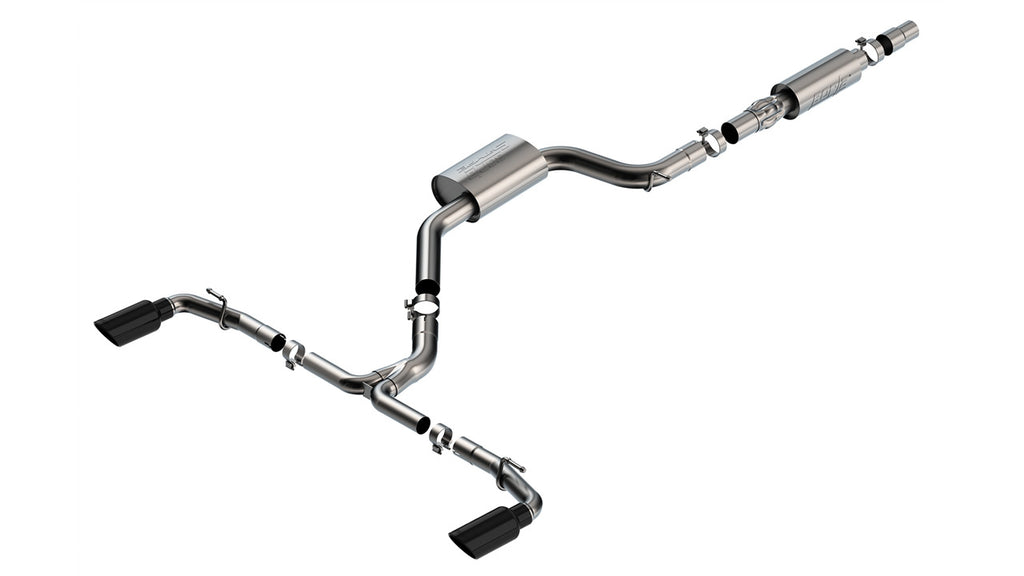 Borla S-Type Cat-Back Exhaust System (Black Tips) - VW Golf GTI (2022-23) - Eurosport Performance