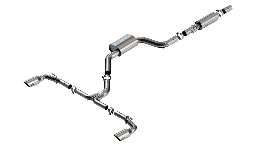 Borla S-Type Cat-Back Exhaust System (Borla Tips) - VW Golf GTI (2022-23) - Eurosport Performance