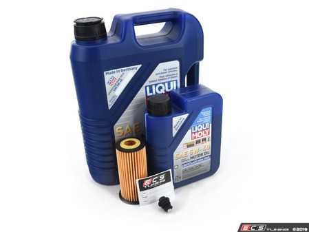 ECS Tuning Liqui Moly Leichtlauf Oil Service Kit (5w-40) - With Magnetic Drain Plug - Eurosport Performance