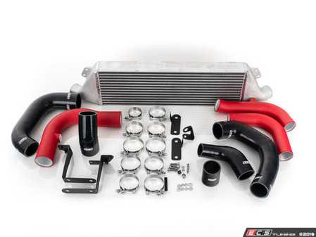 ECS Tuning MK7 Front Mount Intercooler Kit - With Red ECS Charge Pipes - Eurosport Performance