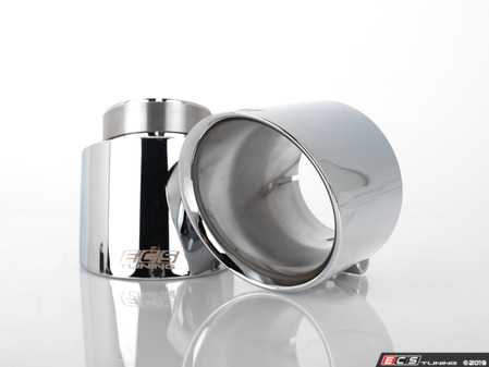ECS Tuning MK6 / MK7 GTI 4.0" OE Fit Exhaust Tips - Chrome - Pair - Eurosport Performance