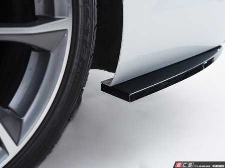 ECS Tuning Audi B9 S4 / A4 S-Line Rear Bumper Side Splitters - Gloss Black - Eurosport Performance