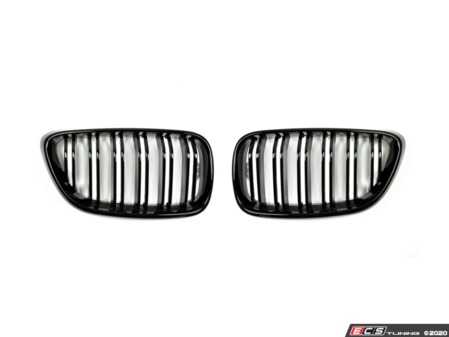 ECS Tuning F22 Dual Slats Blackout Grille Set - Gloss Black - Eurosport Performance