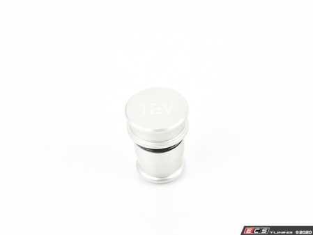 Prise de port d'alimentation ECS Tuning Billet - "12V" - Anodisé clair