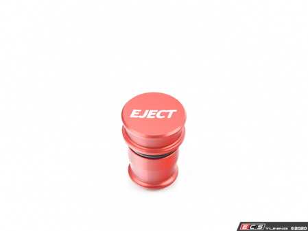 ECS Tuning Billet Power Port Plug - "Eject" - Red Anodized