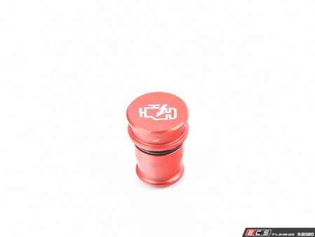 ECS Tuning Billet Power Port Plug - "CEL" - Red Anodized