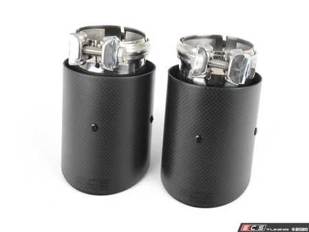 ECS Tuning UNIVERSAL Swivel Exhaust Tips - 3.5" Carbon Fiber - Pair