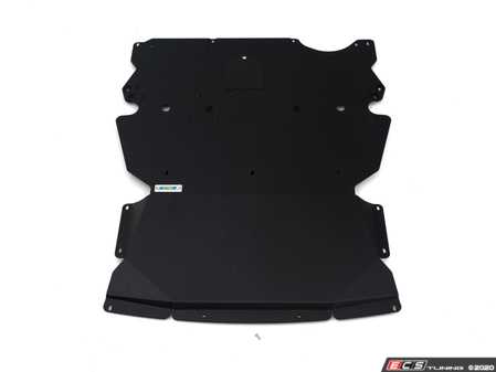 Turner Motorsports Aluminum Skid Plate Kit - Wrinkle Black Powder Coat Finish - F2x/3x 2/3/4 Series - Eurosport Performance