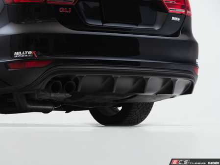 ECS Tuning MK6 Jetta GLI Rear Diffuser - Textured Black - Eurosport Performance