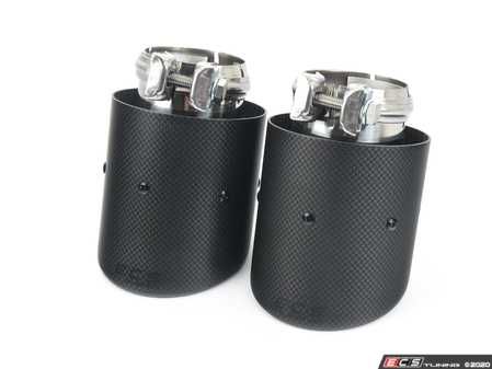 ECS Tuning UNIVERSAL Swivel Exhaust Tips - 4.0" Carbon Fiber - Pair