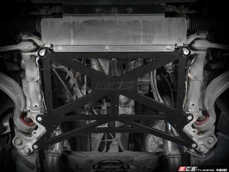 ECS Tuning Audi B8.5 Facelift Billet X-Brace - Black - Eurosport Performance